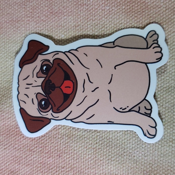 (B) Pug Dog Sticker Doggie Dog Mom Puppy - Picture 1 of 4